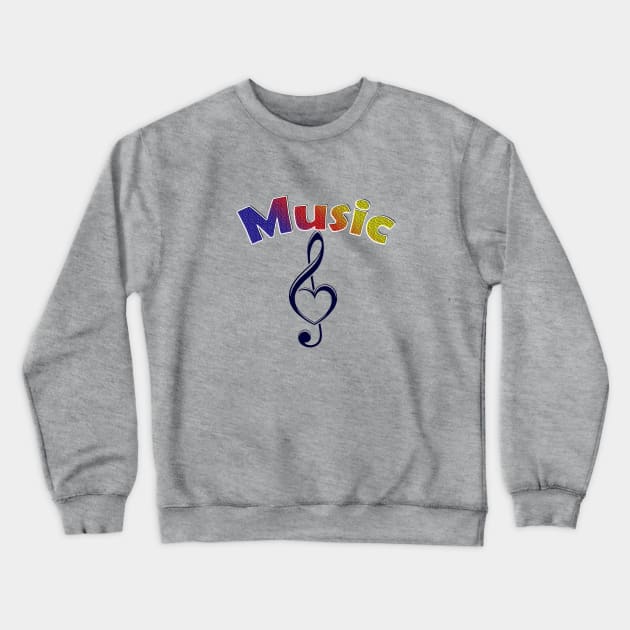Music Lover Crewneck Sweatshirt by ToochArt
